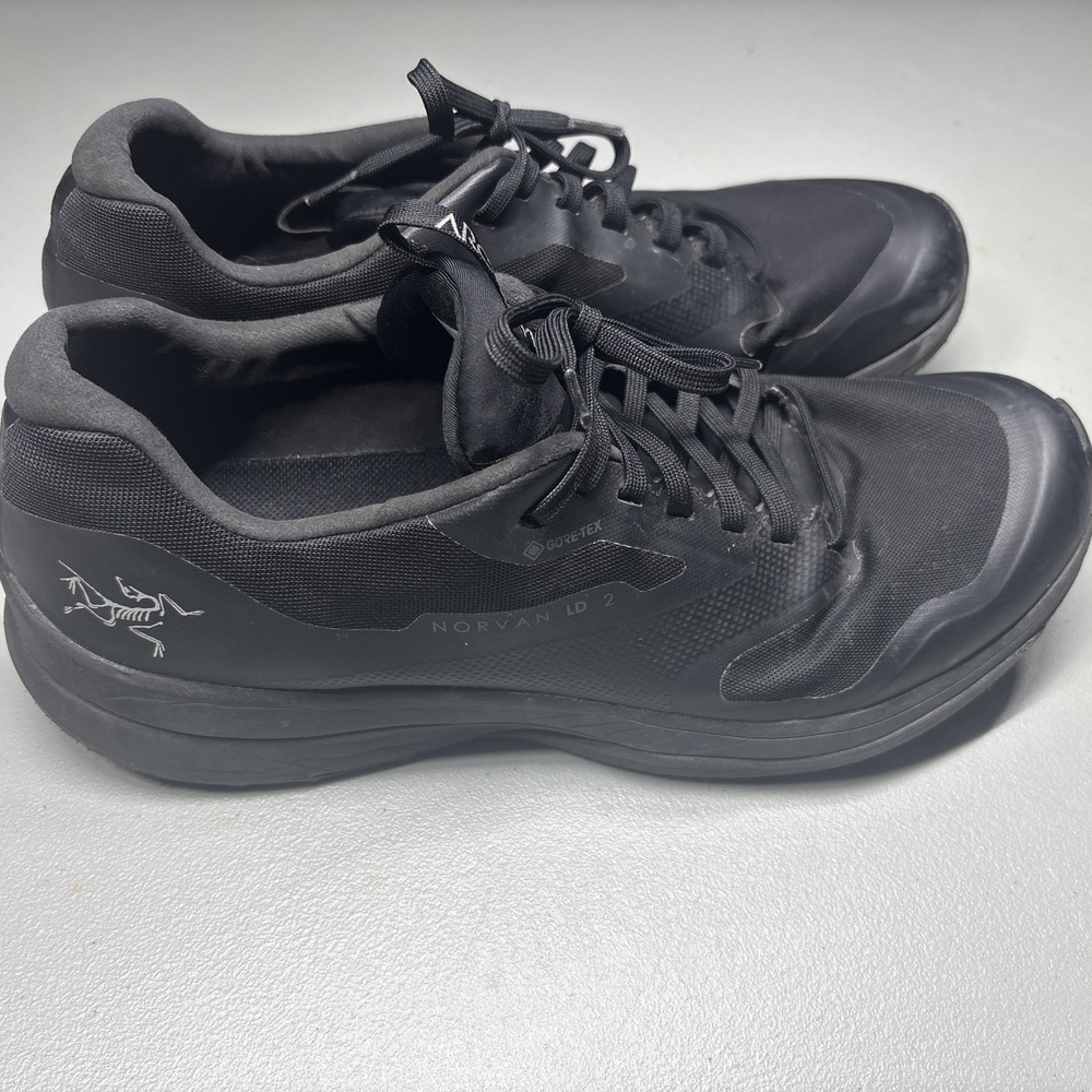 Arc'teryx Norvan LD 2 Black Gore-Tex Trail Hiking Running Shoes Men's Size 9